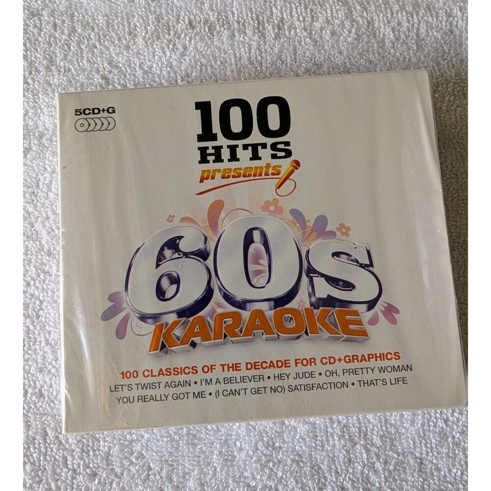 NEW 100 Hits Presents 60s Karaoke 5 CD+G Set 100 Songs Classics Sealed